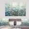 Designart - Blue and Bronze Dots on Glass II - Modern Canvas Art